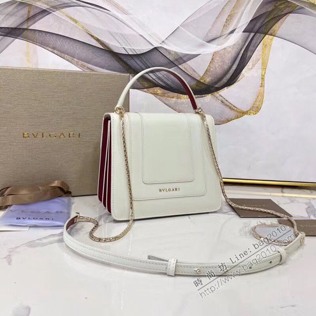 Bvlgari女包 寶格麗三層新品撞色 Serpenti Forever斜挎包 Bvlgari經典蛇首搭扣手提女包 38329  fyd1552